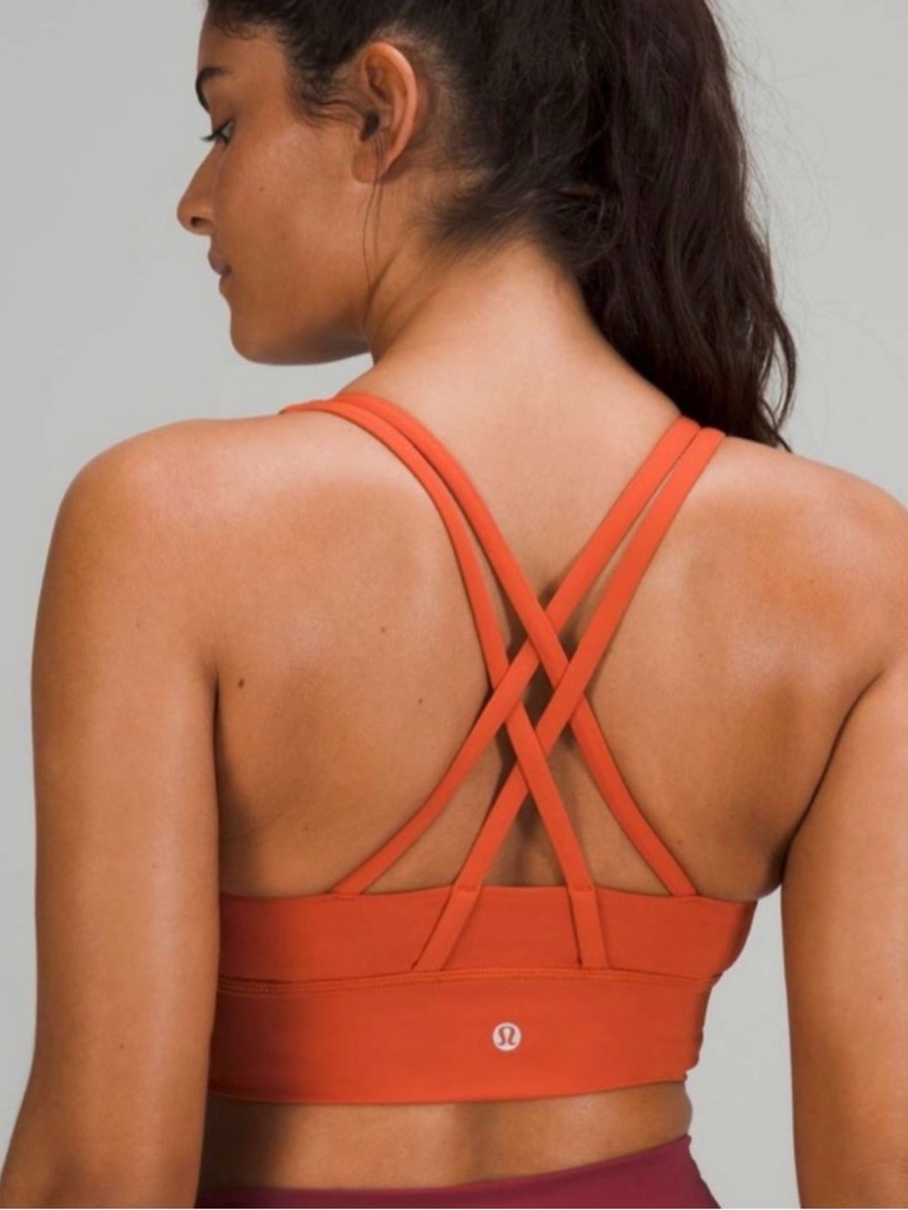 lululemon athletica Orange Cross-Back Sports Bra